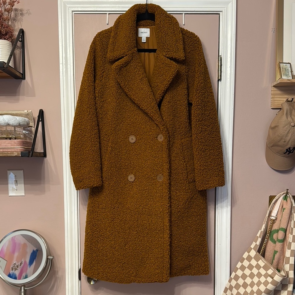 Nine West Brown Teddy Coat